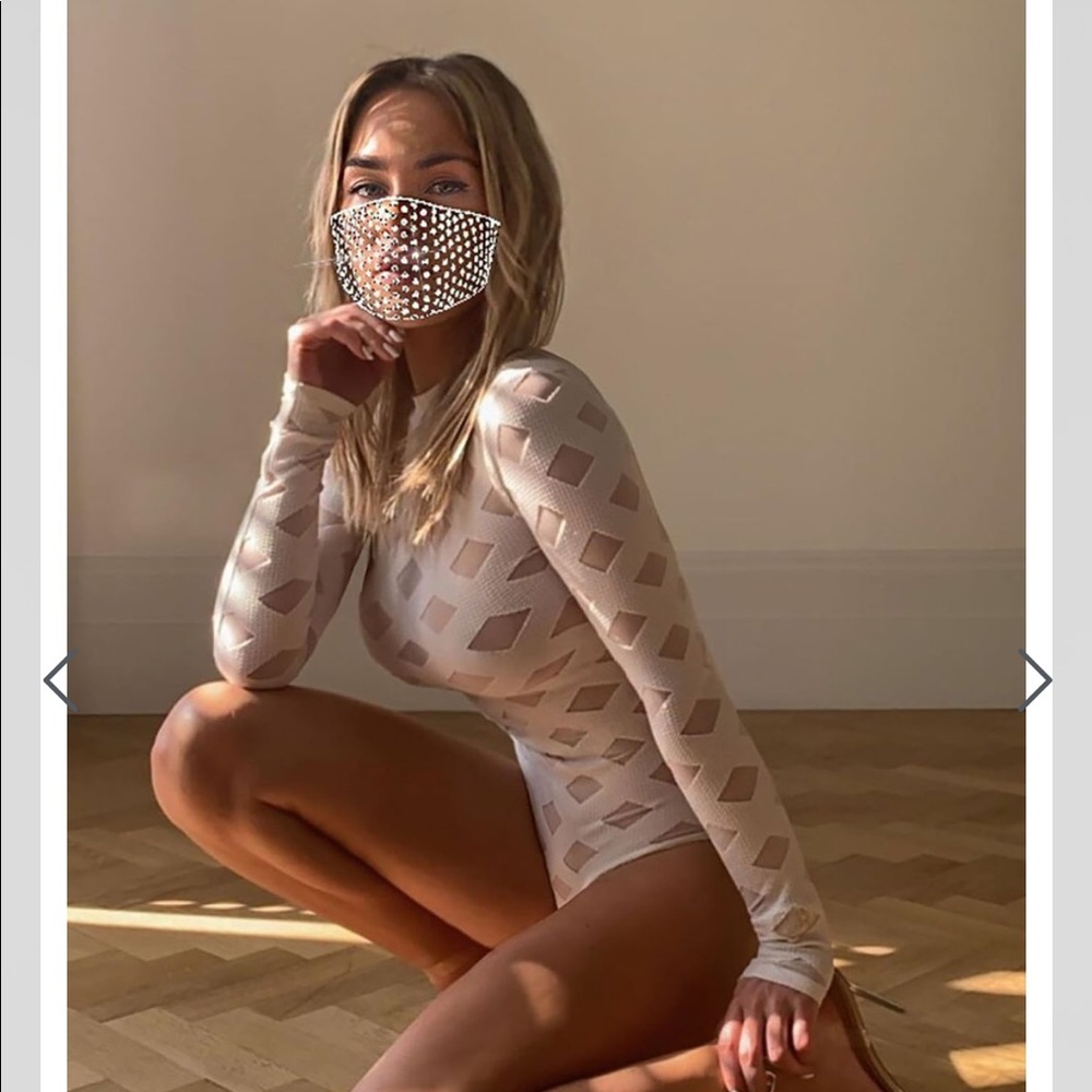 Edges That Scratch Bodysuit - White